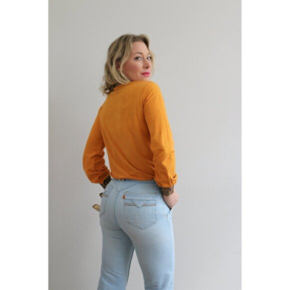 1970's Vintage Deadstock Marigold Blouse ~ Women's Extra Small, Small & Medium - Picture 4 of 8